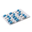 Pill package of blue and white pills | Working with your healthcare team